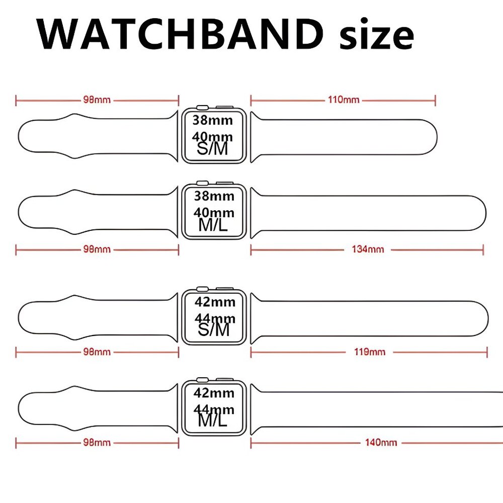NEW[BAND] Black Sport Silicone For Apple Watch - Picture 2 of 3